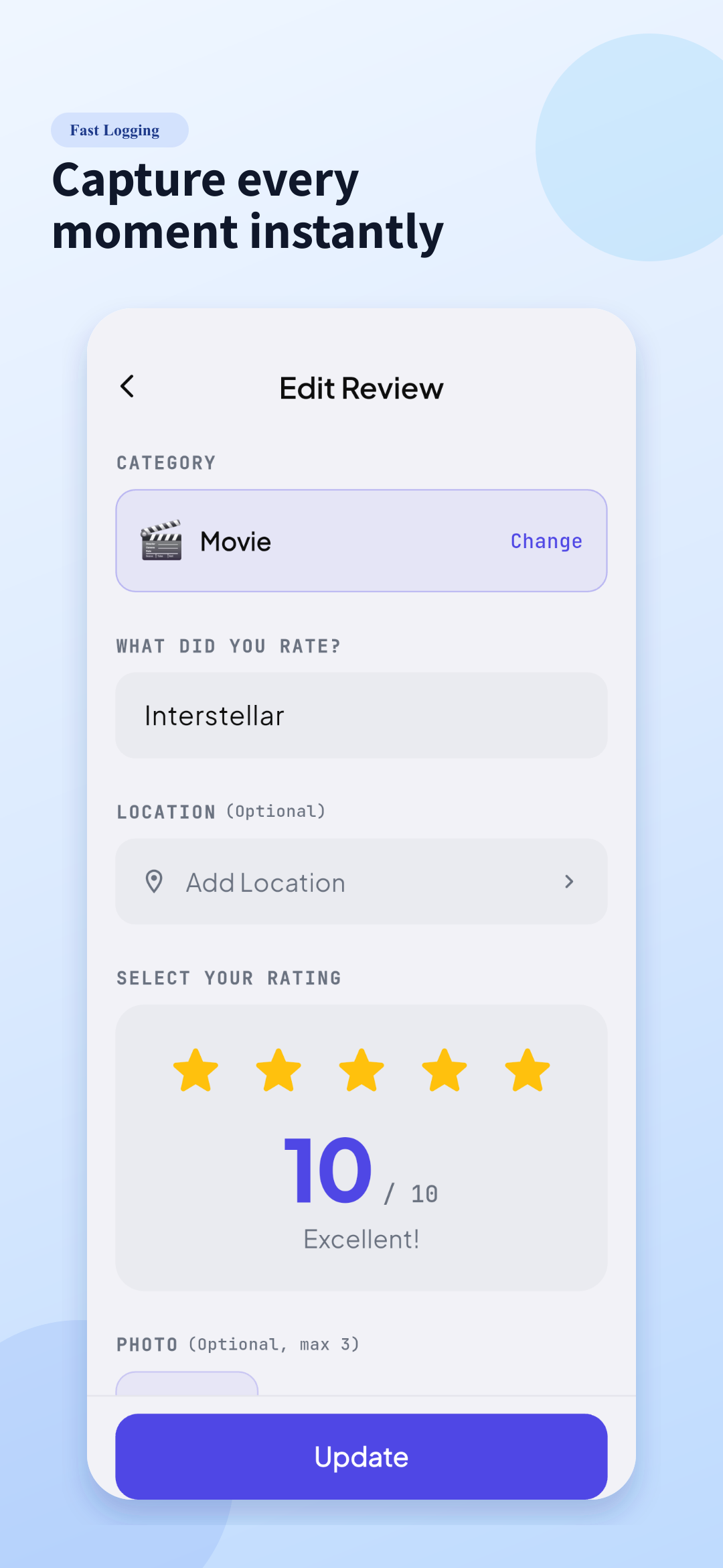 Ratings! - Honest Review Log - Screenshot 3 showing product features and functionality