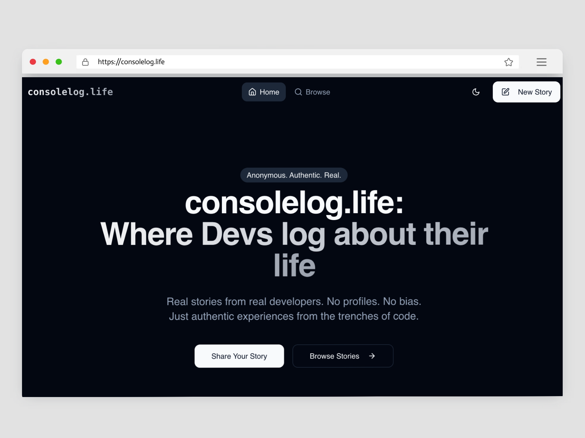 consolelog.life - Wo Entwickler sich über ihr Leben anmelden Medien 2
