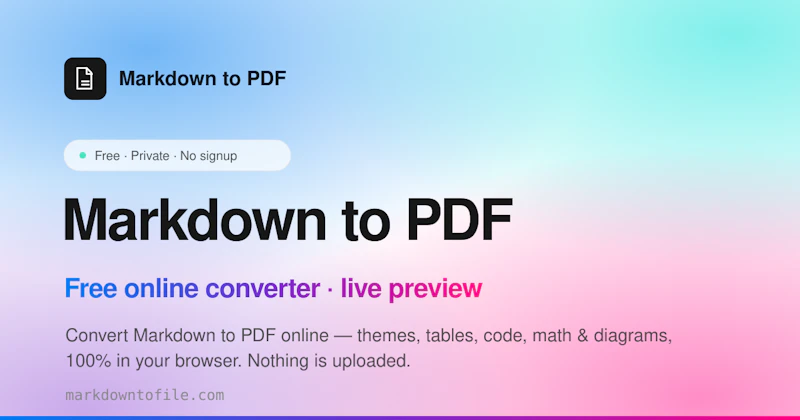 Markdown to PDF screenshot 1