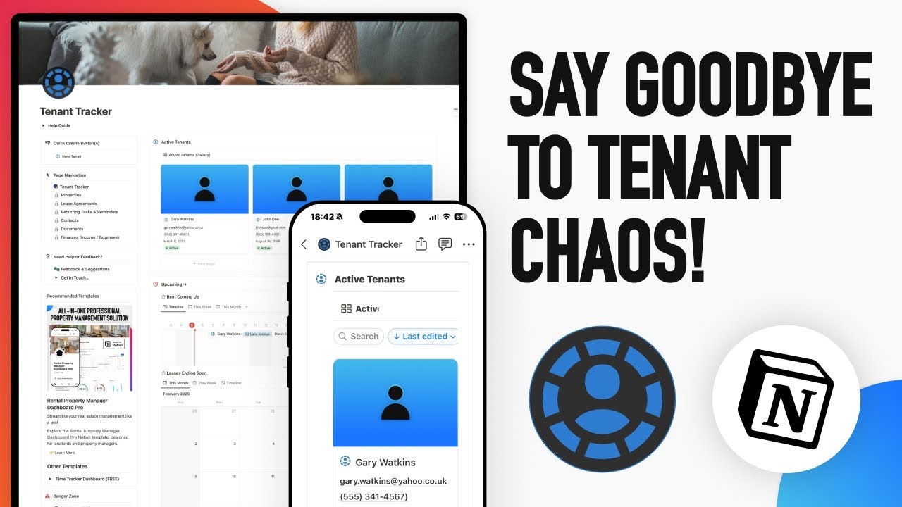 Tenant Tracker | Free Notion Template gallery image
