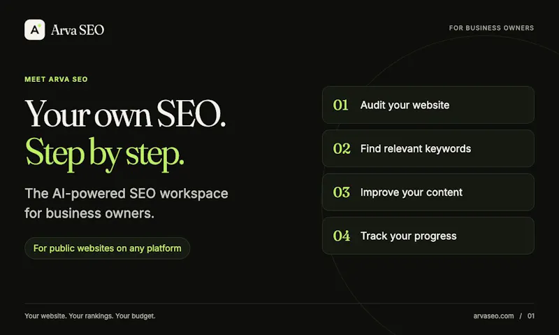 Arva SEO screenshot 2