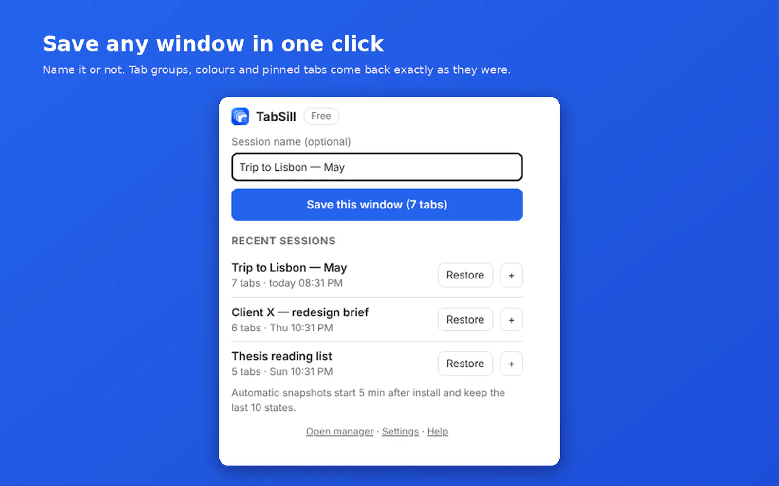TabSill screenshot 3