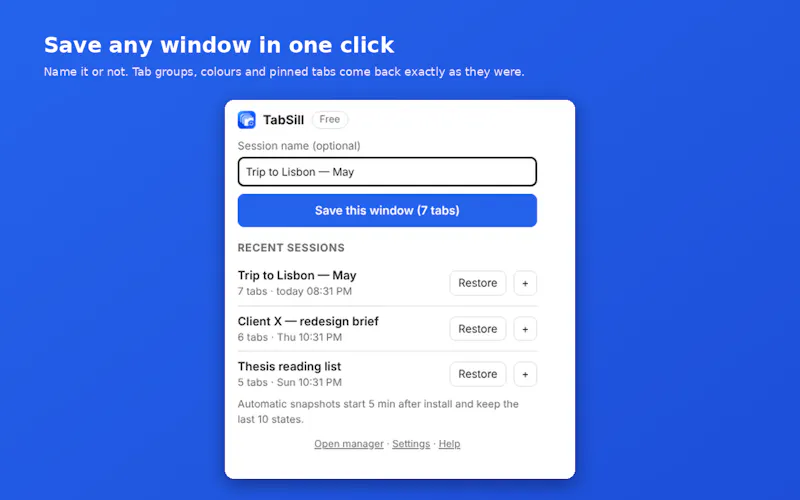 TabSill screenshot 3