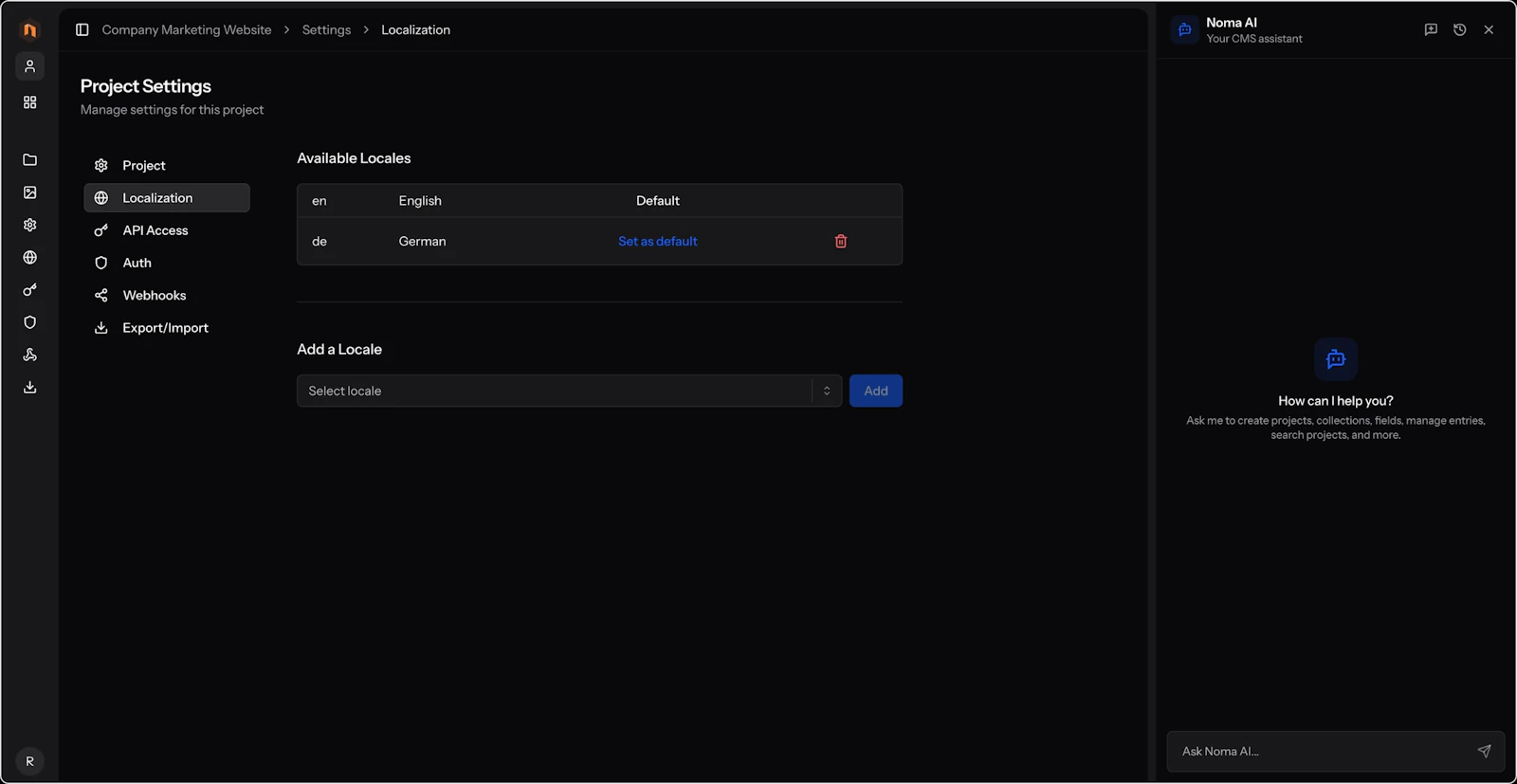 NomaCMS screenshot 13