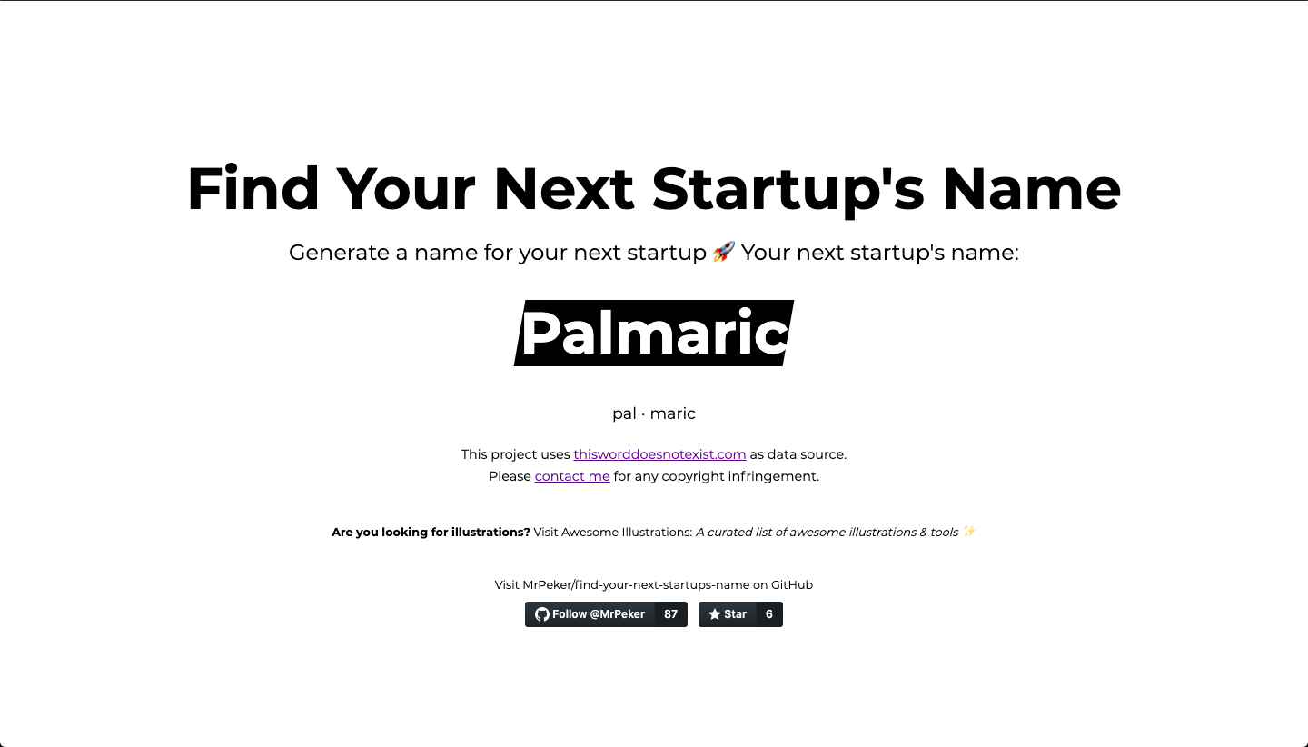 Find Your Next Startup's Name gallery image