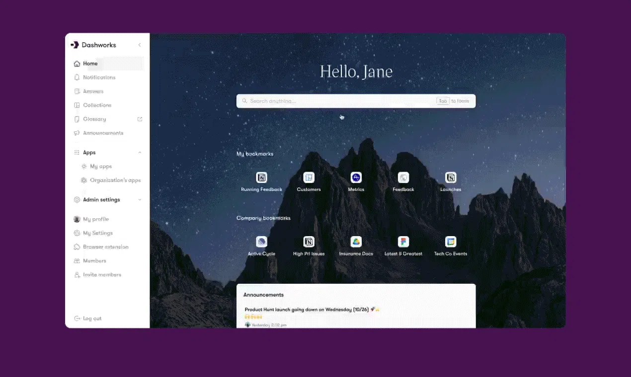 Dashworks 2.0 screenshot
