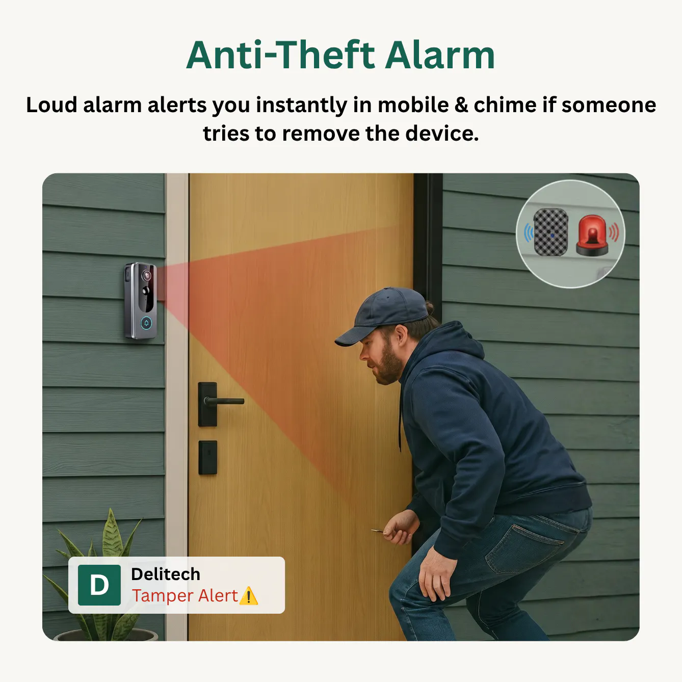 Delitech Video Doorbell 1MP gallery image