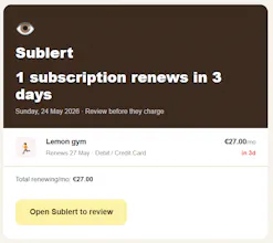 Sublert -> Never Miss a Renewal gallery image