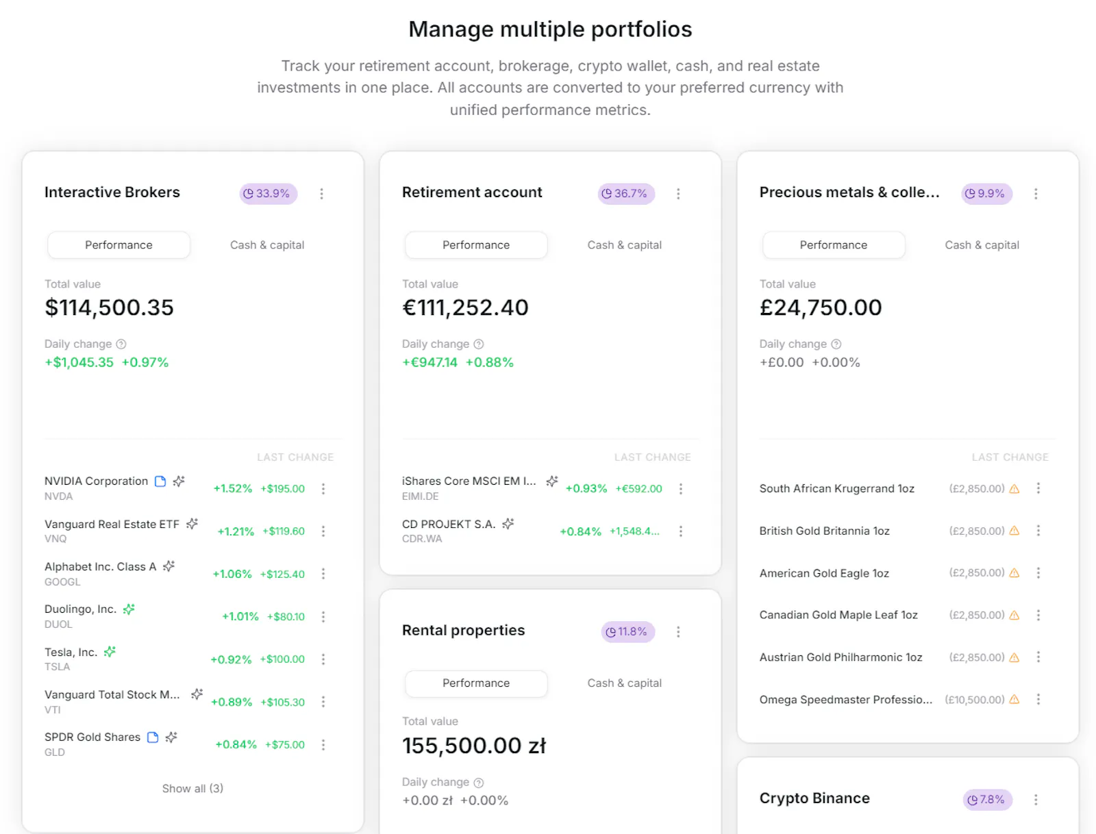 PortfolioGlance screenshot 2