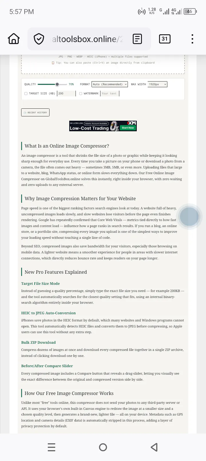 Free Online Image Compressor screenshot 2