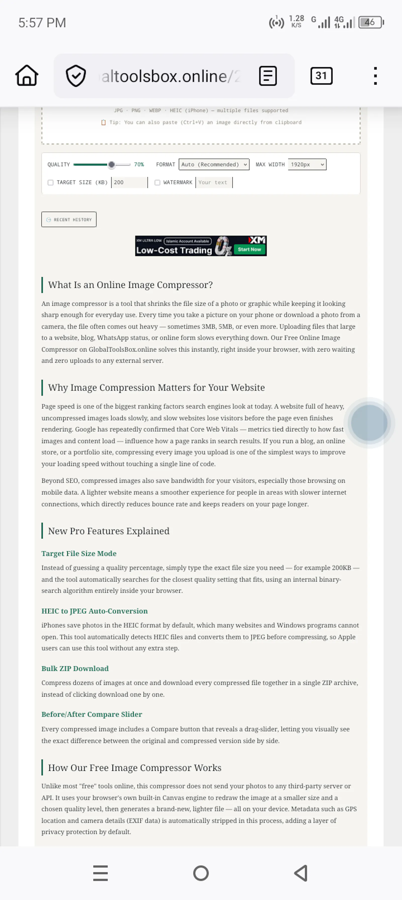 Free Online Image Compressor screenshot 2