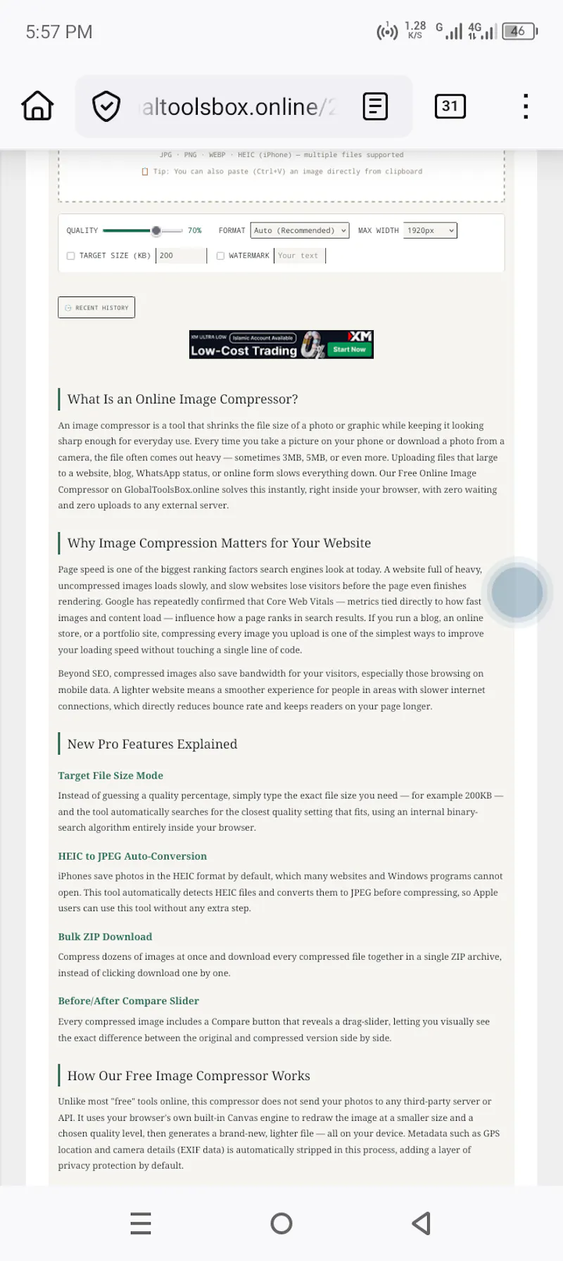 Free Online Image Compressor screenshot 2