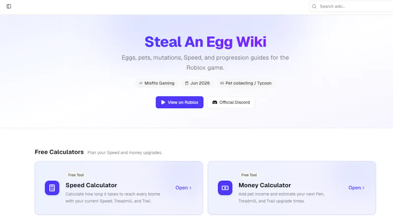 Steal An Egg Wiki screenshot 1