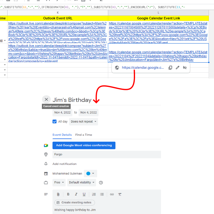 Takvim bağlantısı jeneratörüne ekle medya 2