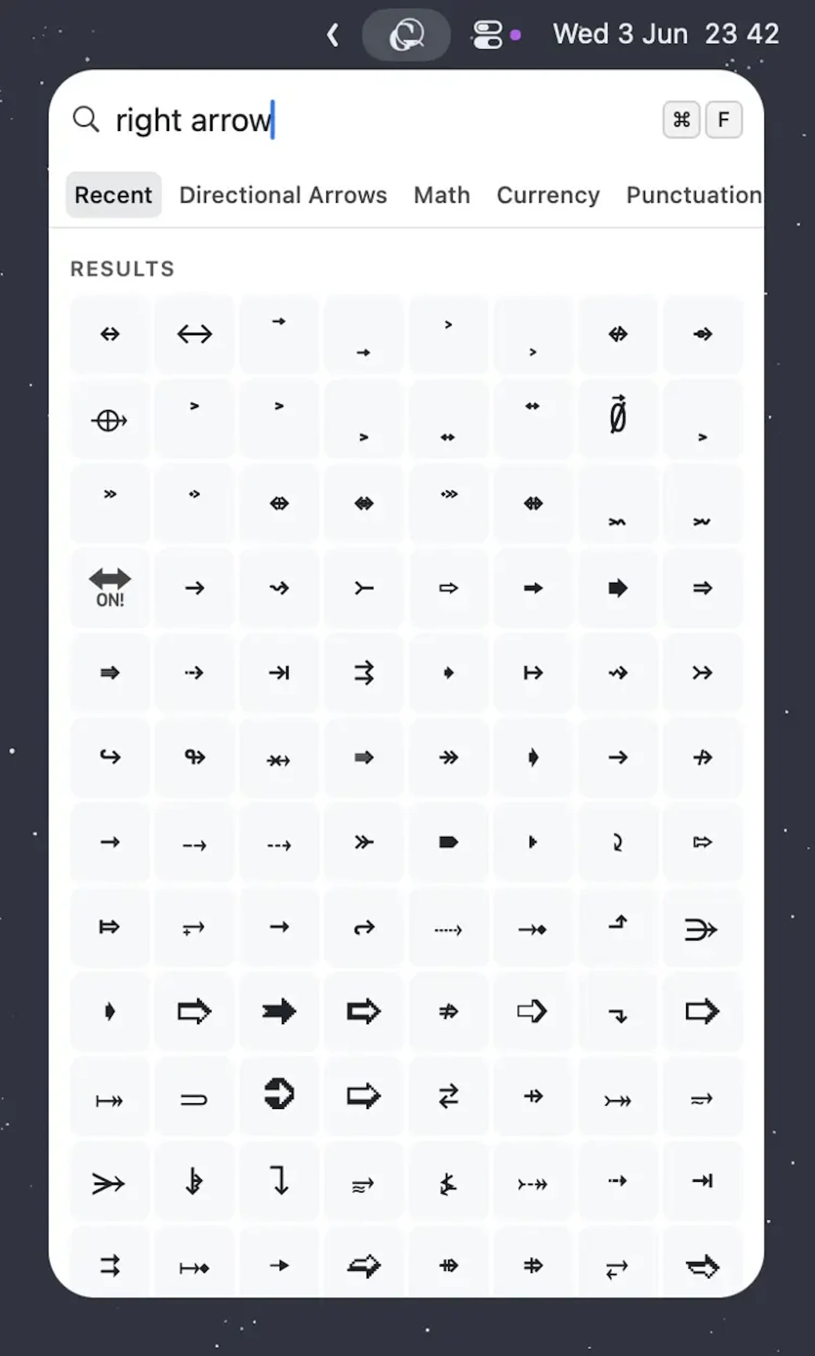 Glyf — Unicode character picker for mac screenshot 3