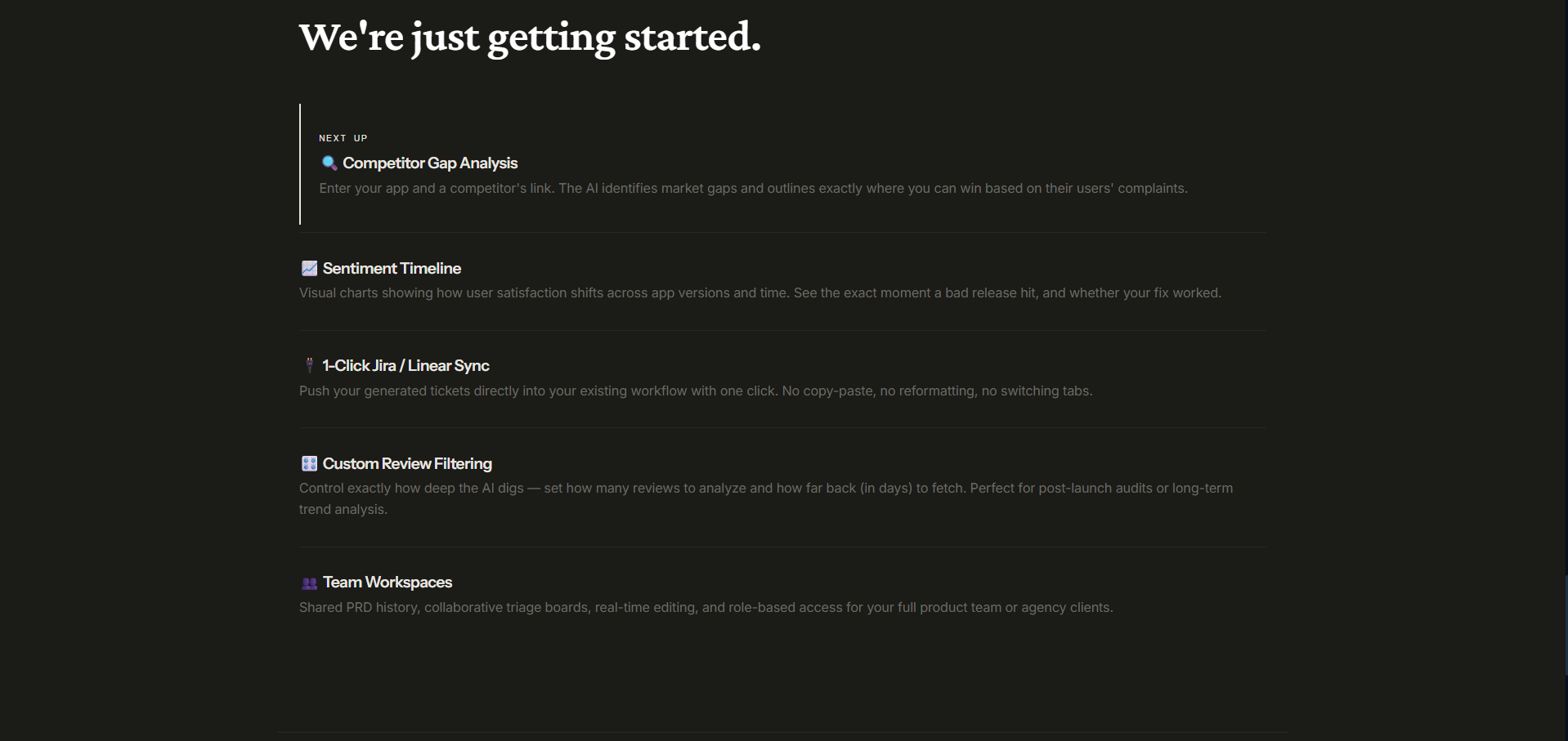 Review2PRD: From 1-Star Reviews to PRDs gallery image