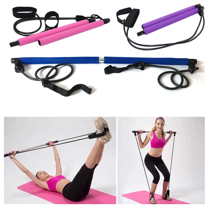 Media Pilates Bar Stick Rintangan Band - Pilates Bar Stick Rintangan Band 1