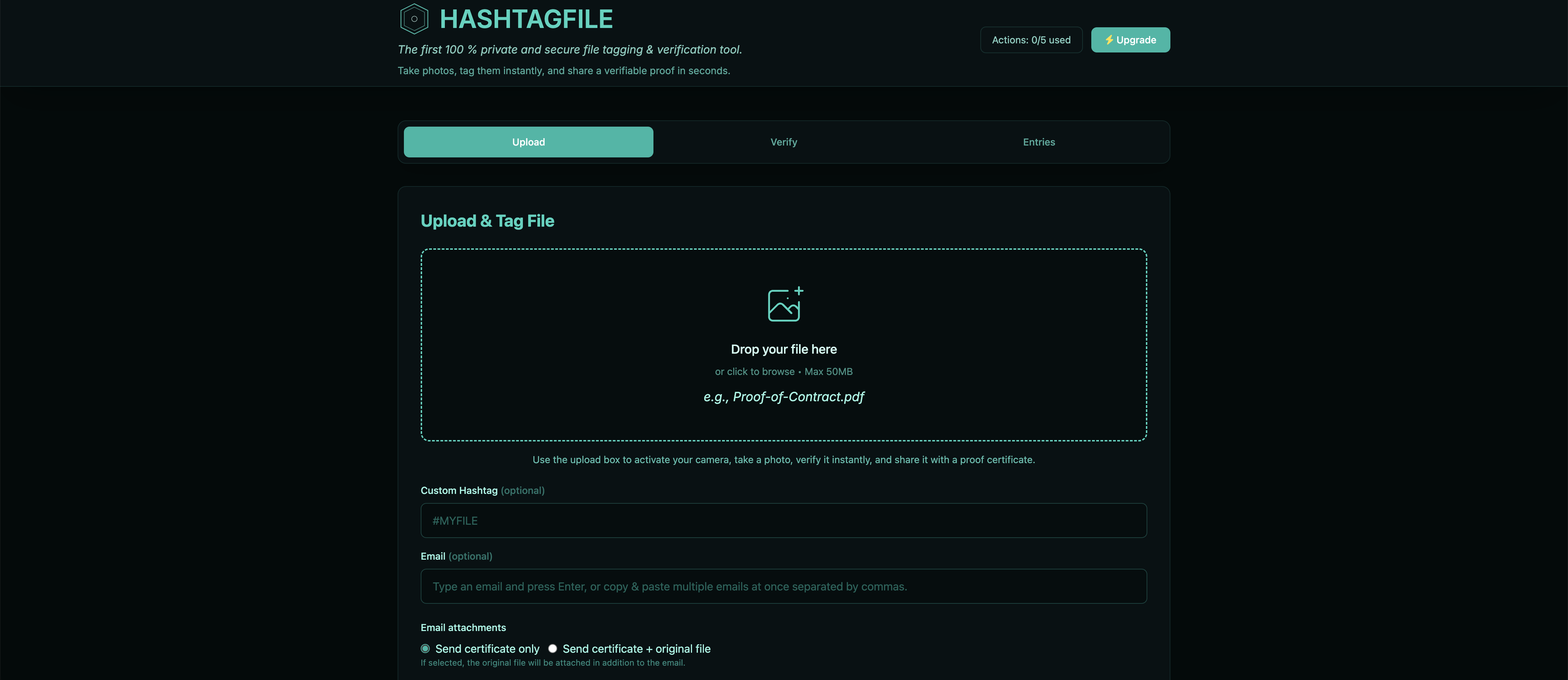 hashtagfile.com - Main product screenshot demonstrating key features and user interface