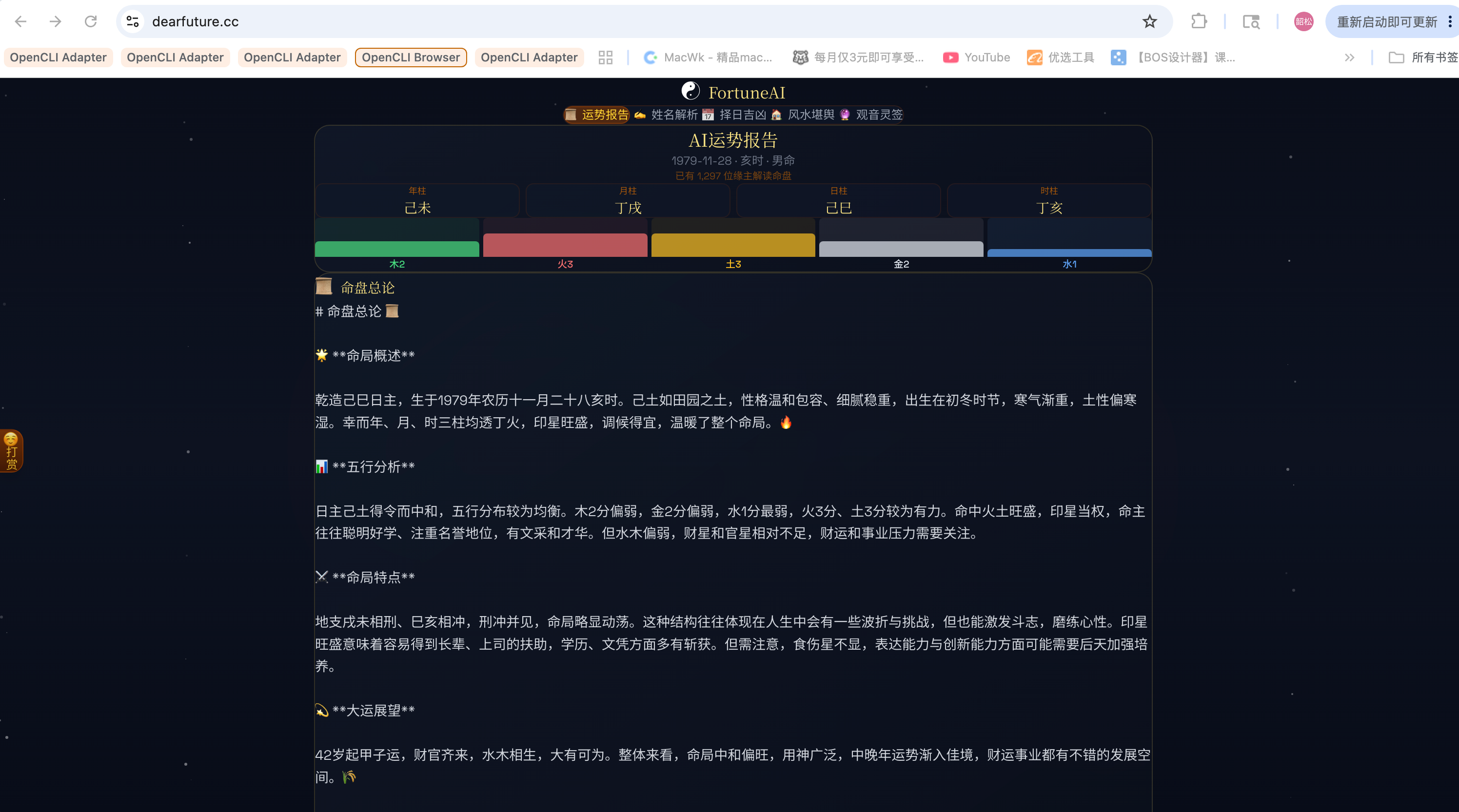 智能命理分析 gallery image