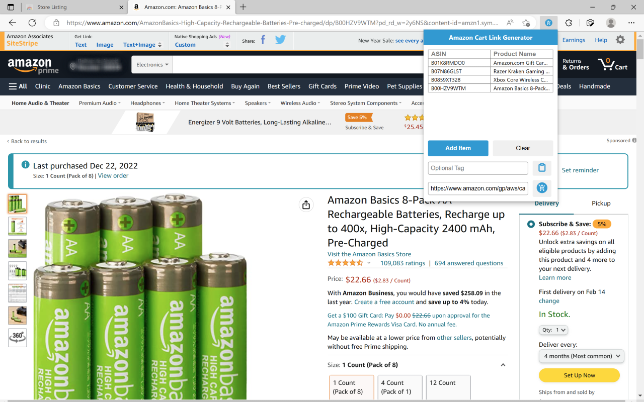 Amazon Cart Link Generator - Einfacher Affiliate -Link -Generator für Inhaltsersteller Medien 1
