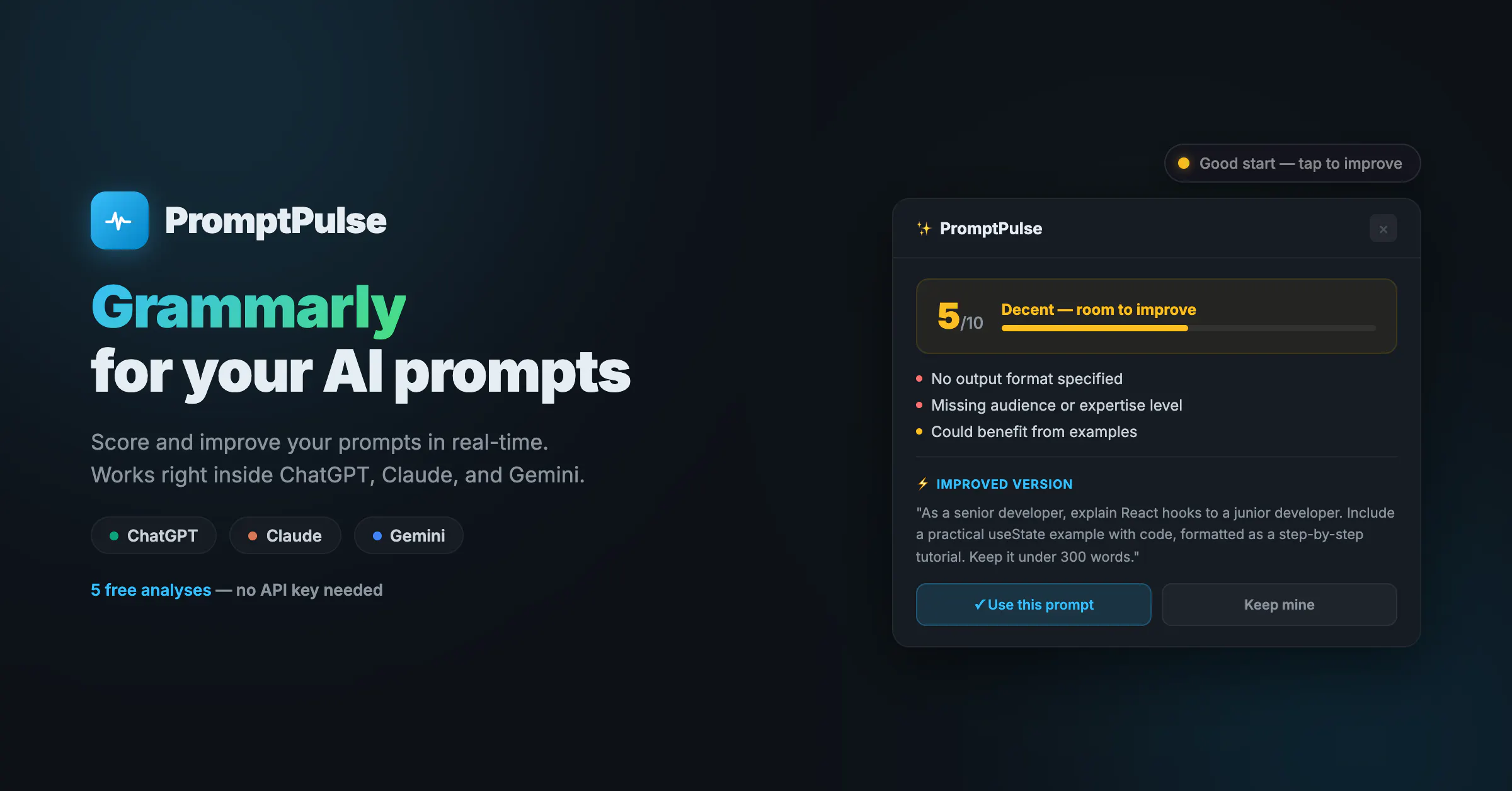 PromptPulse 제품 배너
