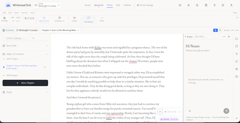 WriteinaClick screenshot 2