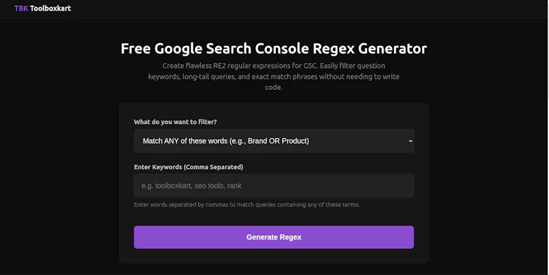GSC Filter Builder screenshot 2