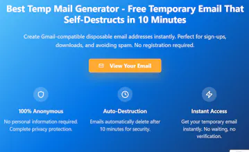Free Temporary Email Generator - no ads gallery image