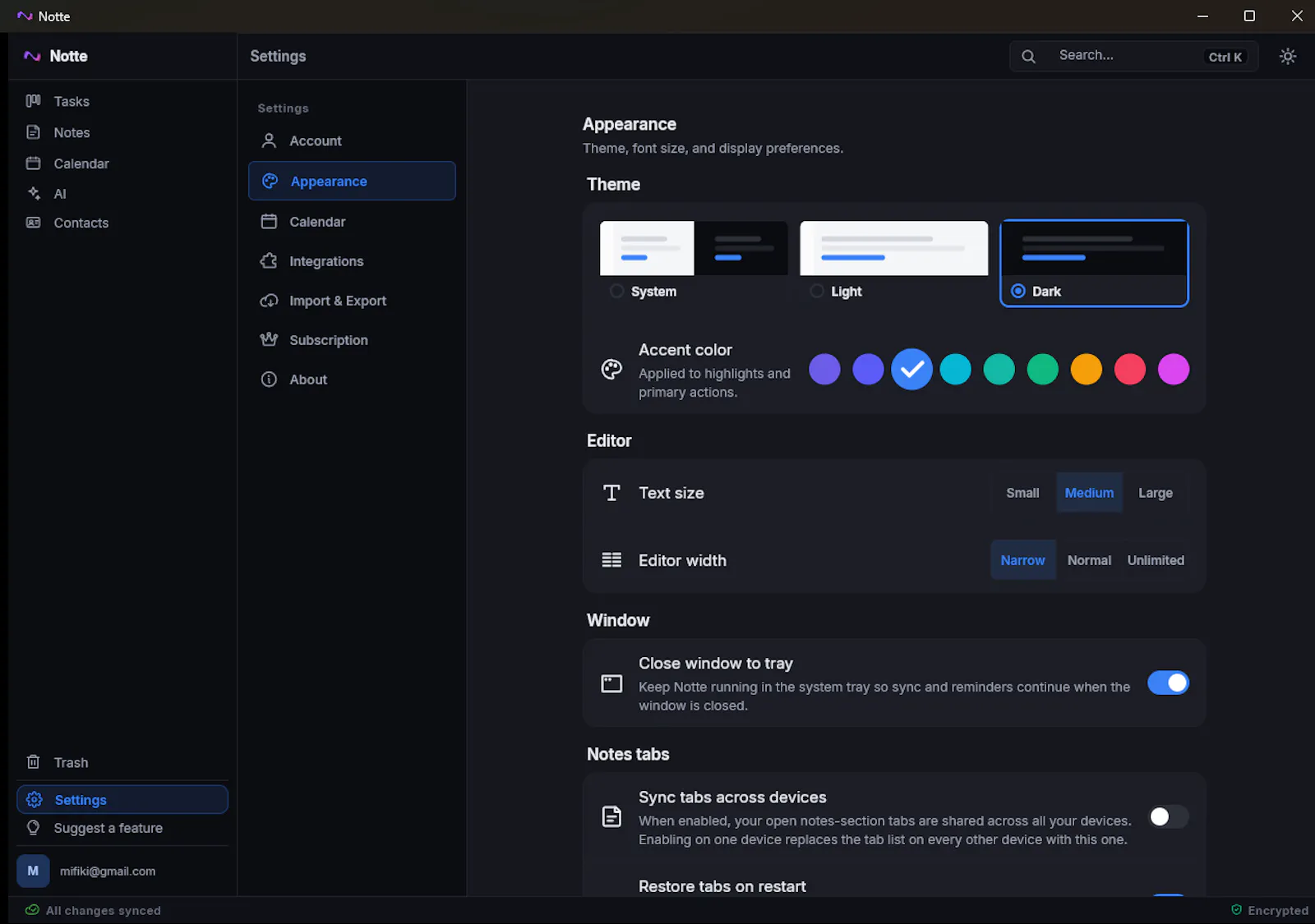 Notte - Privacy-first Workspace screenshot 5