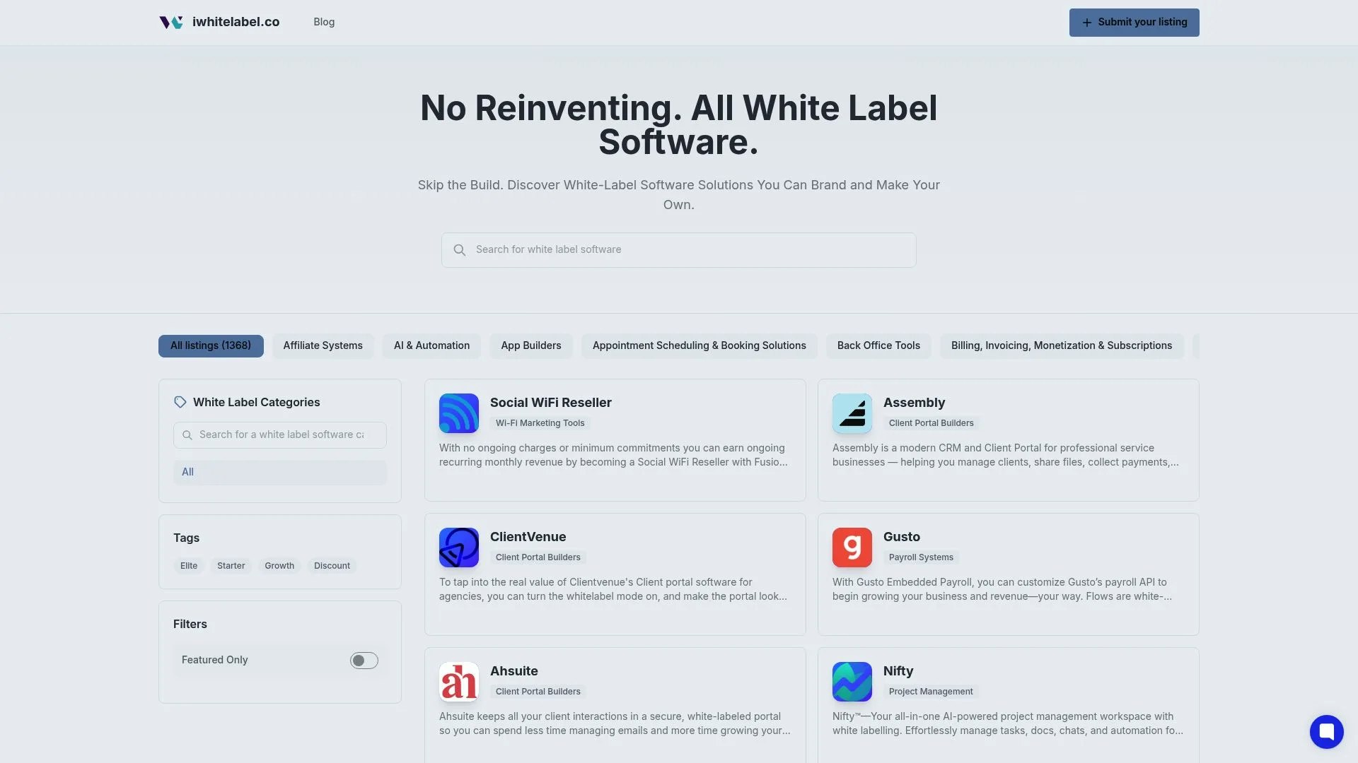 iwhitelabel.co - Main product screenshot demonstrating key features and user interface