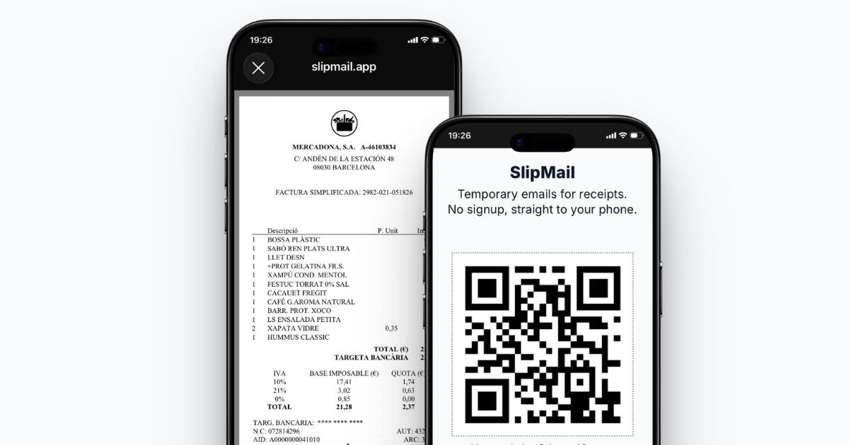 SlipMail - Main product screenshot demonstrating key features and user interface