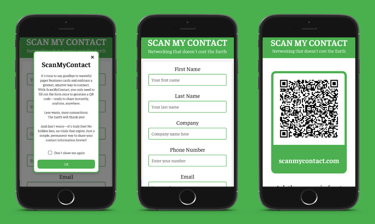scanmycontact.com - QR 코드를 통한 명함 미디어 1