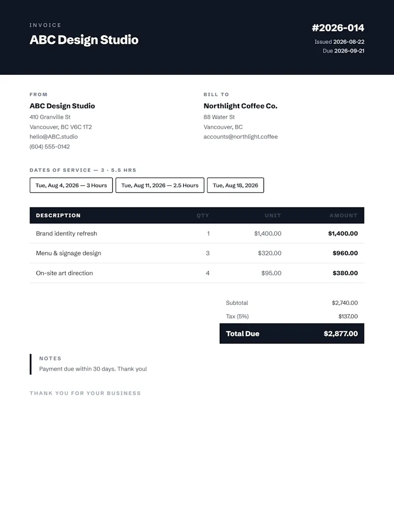 Auto Invoice Generator screenshot 4