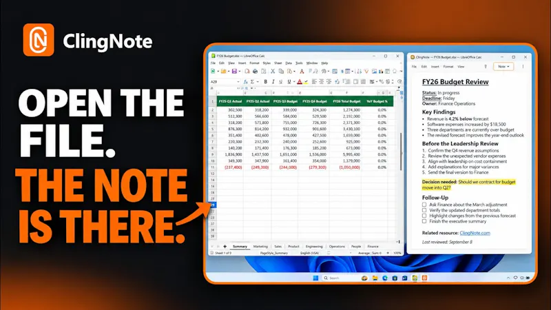 ClingNote screenshot 1 (video preview)