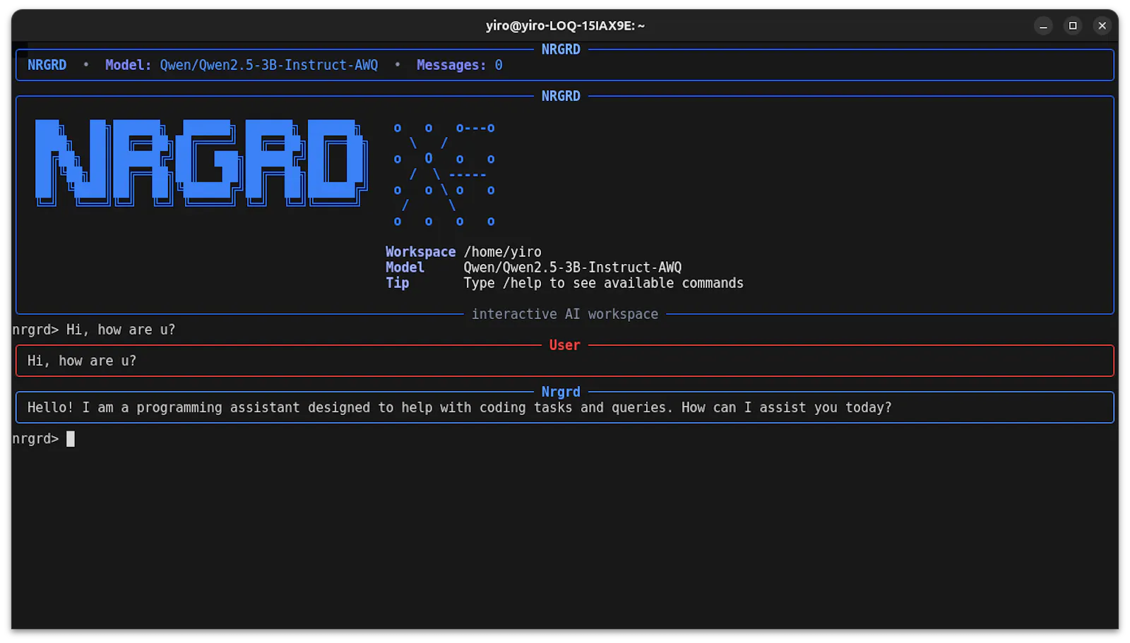 Neurogrid TUI screenshot 2