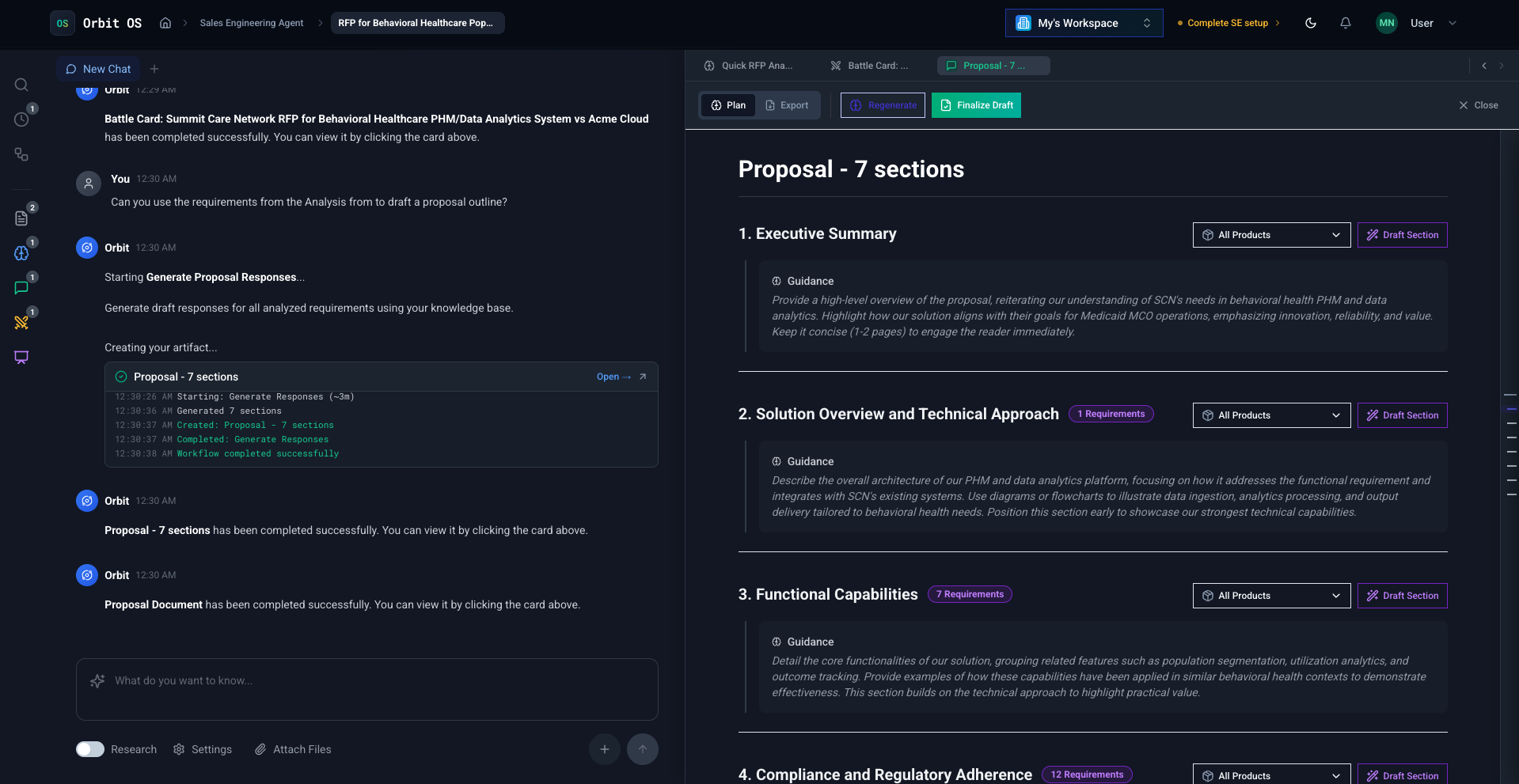 Sales Engineering AI - Screenshot 5 showing product features and functionality