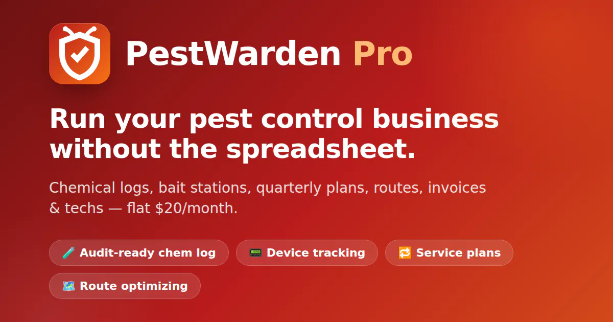PestWarden Pro screenshot