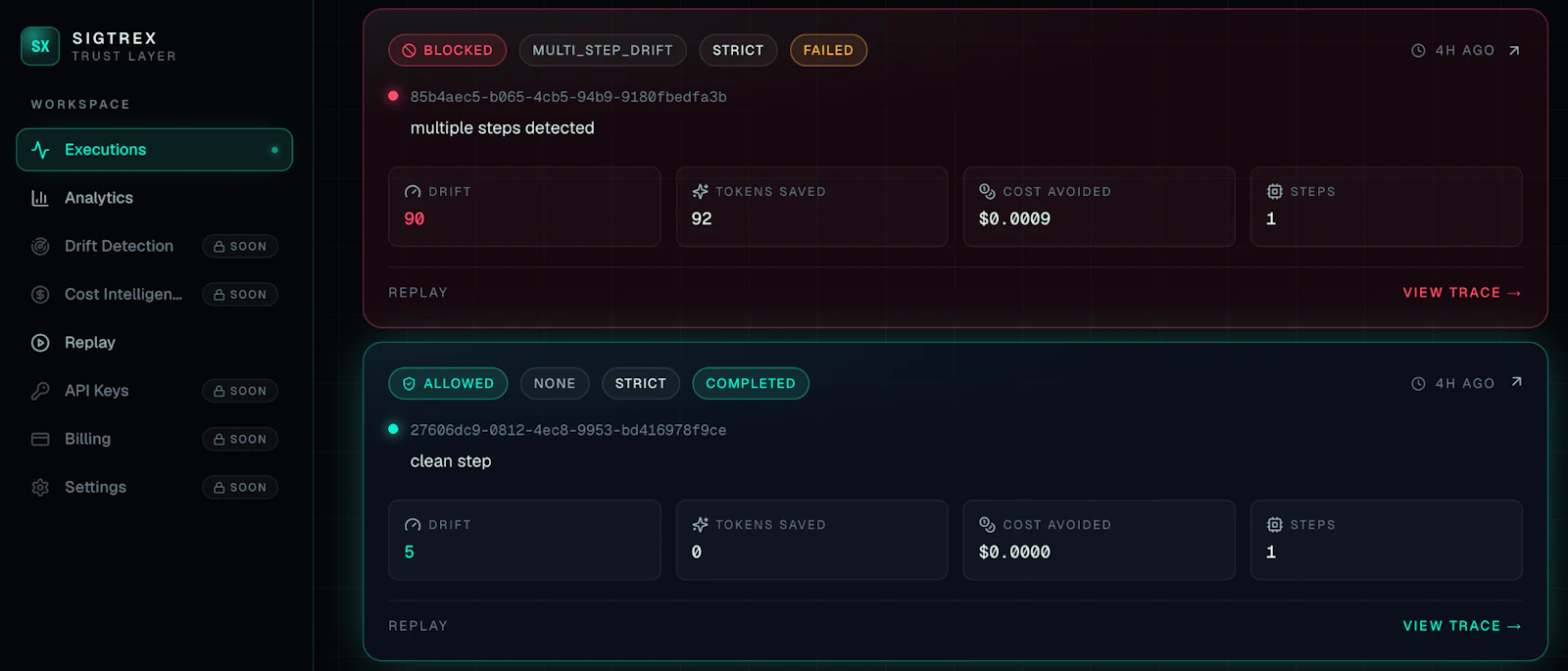 SIGTREX API screenshot 3
