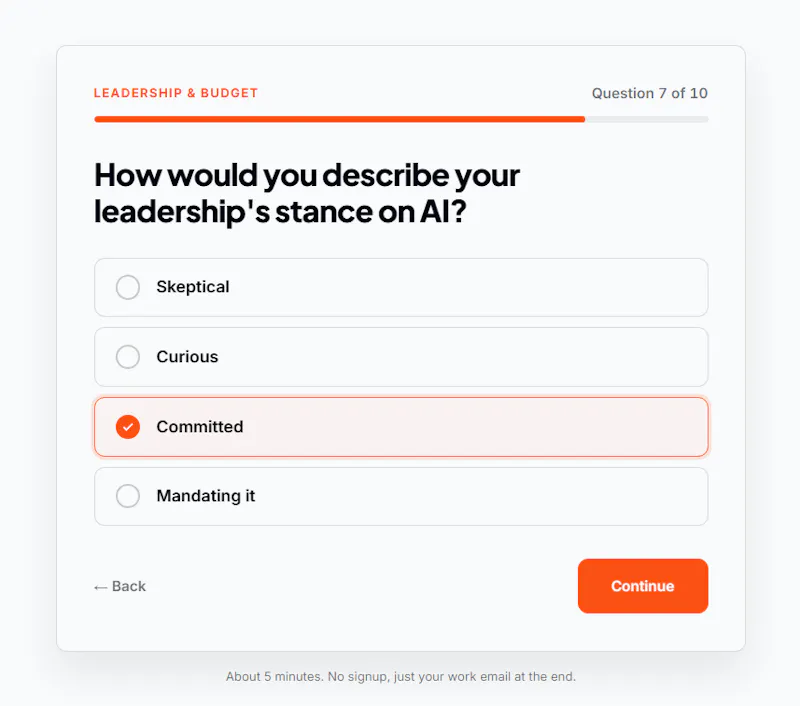 90-Day AI Roadmap Builder screenshot 2