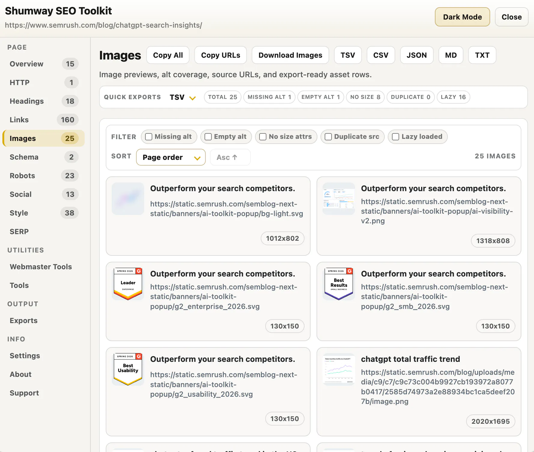 Shumway SEO Toolkit gallery image