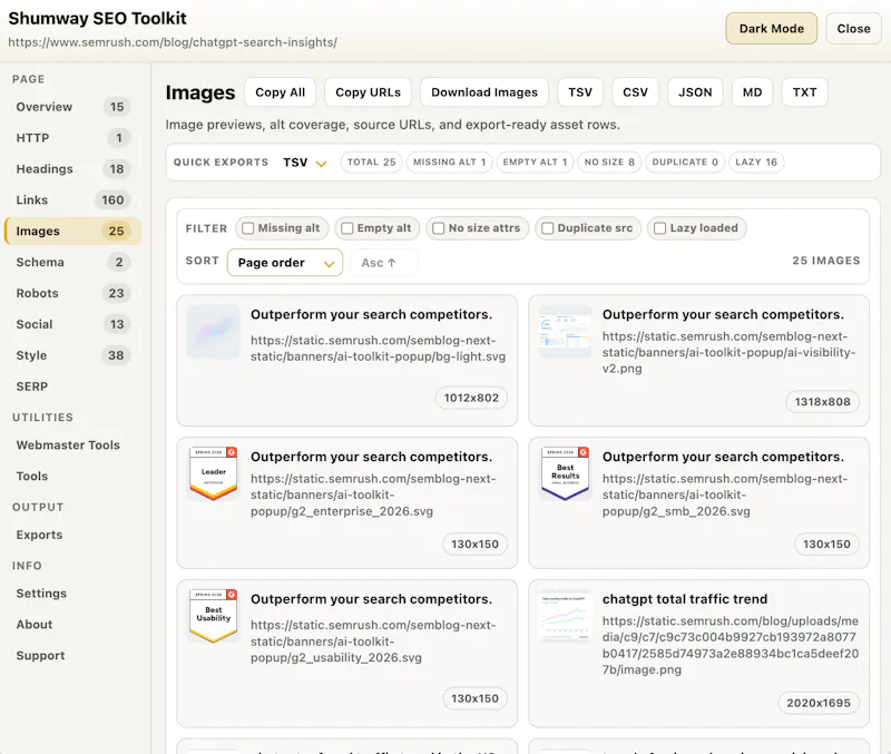 Shumway SEO Toolkit screenshot 6