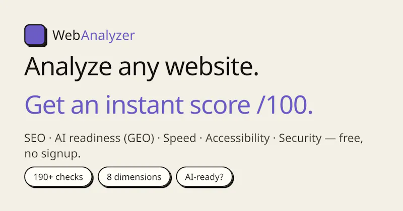 WebAnalyzer screenshot 1