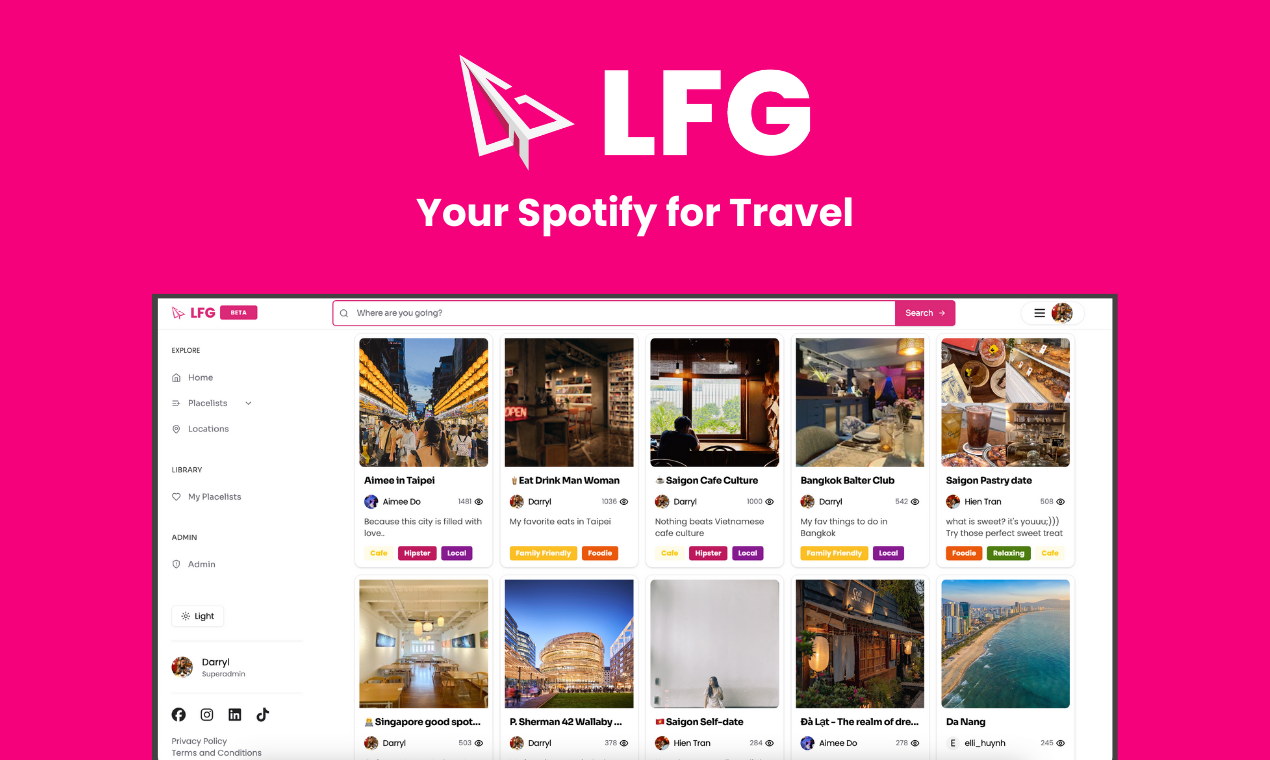 startuptile LFG-Discover curate and share places to go