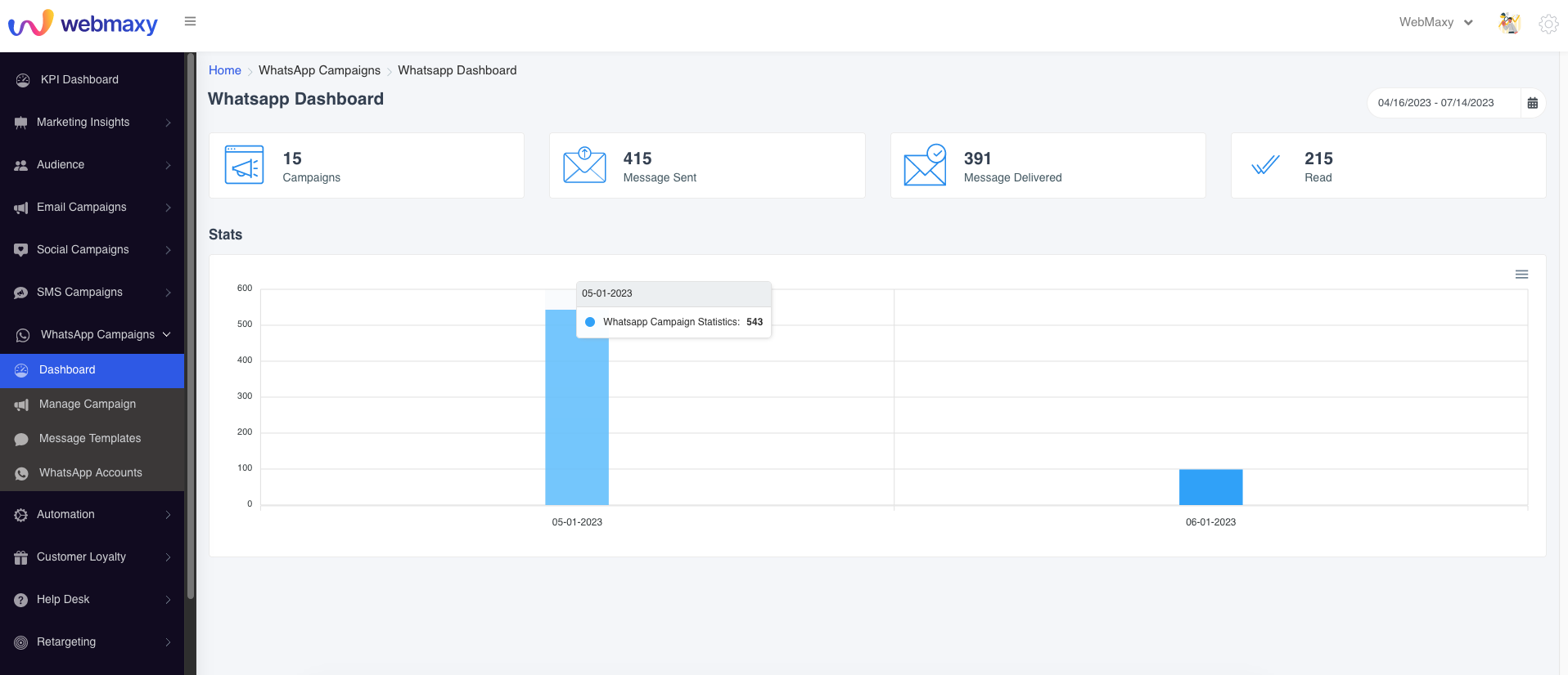 Media WhatsApp Commerce của WebMaxy - Tương tác với khách hàng nơi họ tham gia nhiều nhất. 1