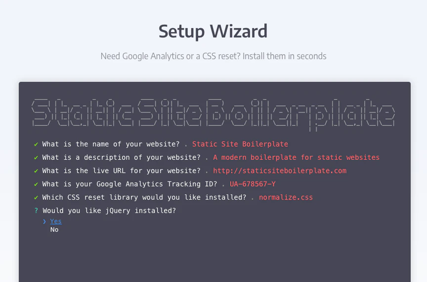 Static Site Boilerplate Image
