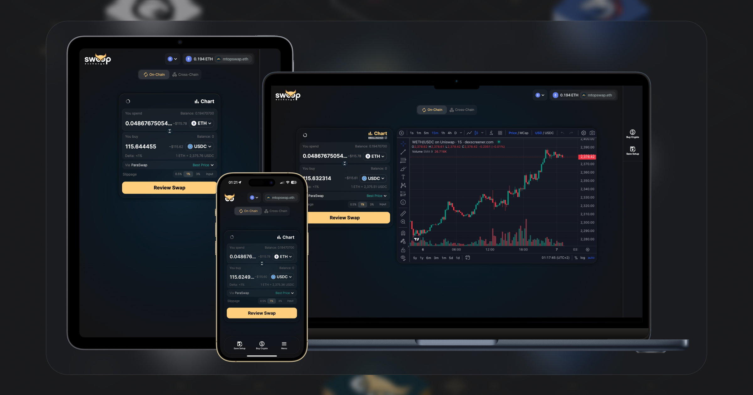 Swoop Exchange - De beste plek voor optimale swaps over ketens. media 3
