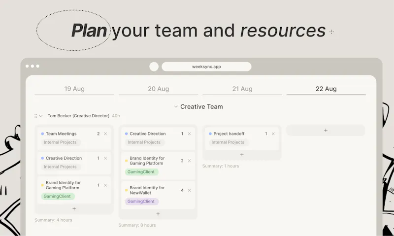 WeekSync screenshot 1