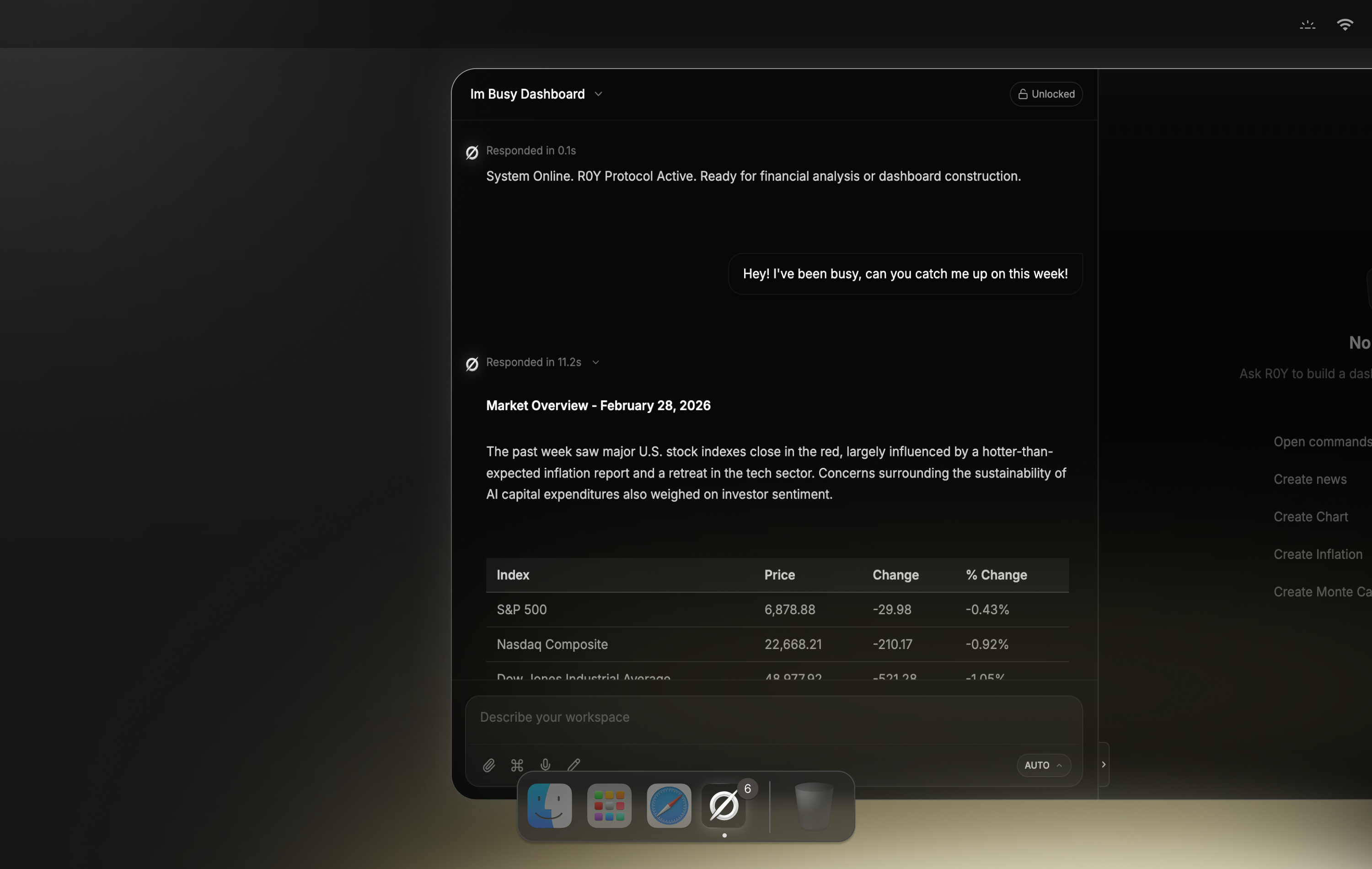 R0Y — AI Financial Studio gallery image