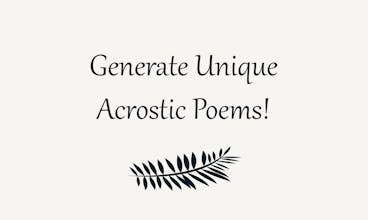 Poemacrostic gallery image