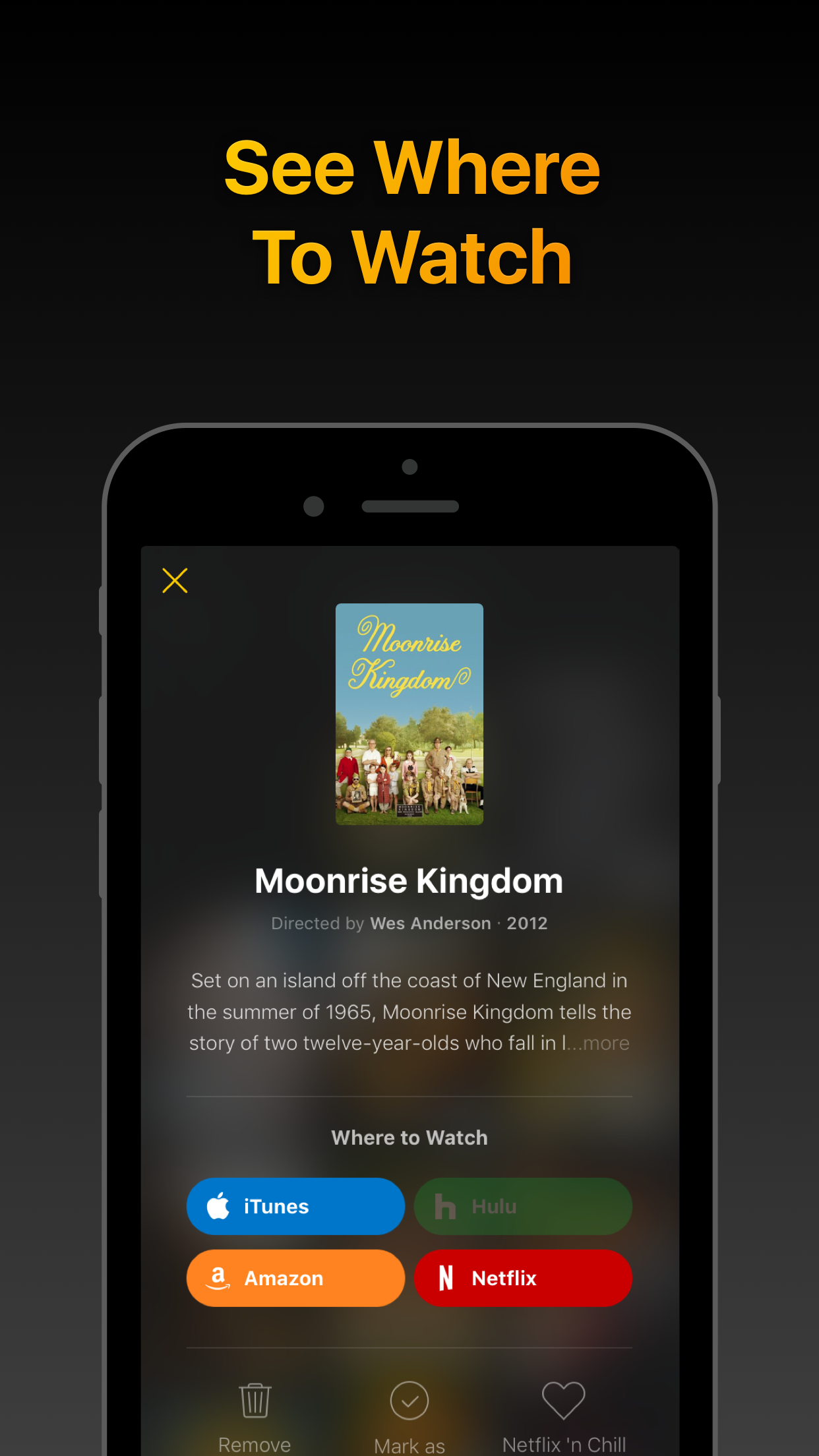 Watchlist: Save movies to watch later